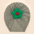 thumbnail image 2 of Xfvqtps Infant Turban Hat Knit Flower Cute Kawaii Stretch Comfortable Warm Windproof Coldproof Fall Soft Skull Cap Mint Green, 2 of 4