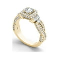 thumbnail image 2 of 1-1/2 Carat T.W. Diamond Criss-Cross Shank Single Halo 14kt Yellow Gold Engagement Ring, 2 of 4
