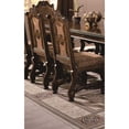 thumbnail image 2 of Miekor Furniture 2pc Formal Traditional Dining Side Chair with Upholstered Padded Seat and Back Dining Room Solid Wood Furniture Luscious Brown Finish and Intricate Carved Detail W5U132, 2 of 6