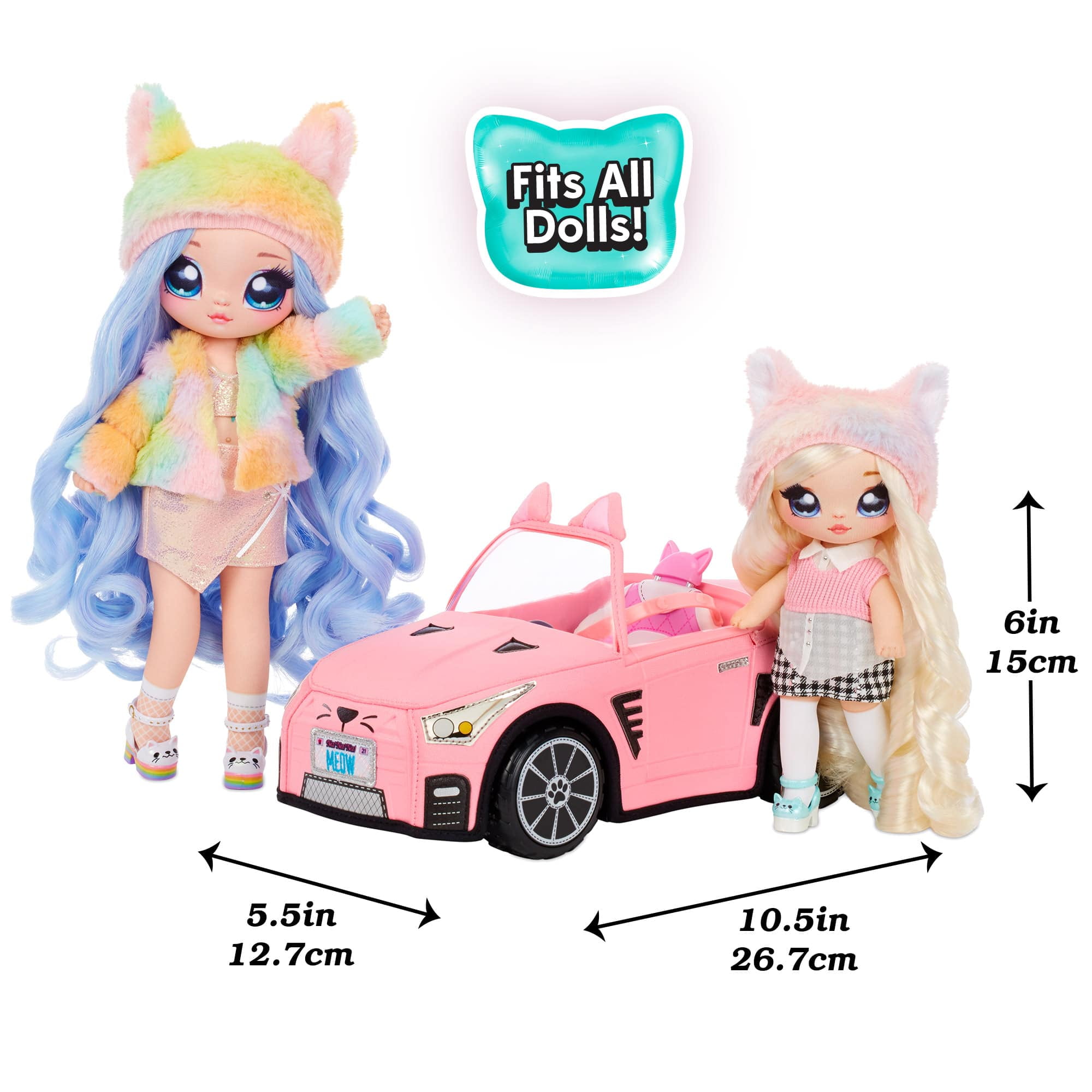 Na Na Na Surprise Kitty-Inspired Soft Plush Convertible Car Toy