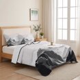 thumbnail image 5 of Queen Quilt Set 90''x96'', Mountain Lightweight Summer Bedspread Coverlet Set with 2 Pillow Shams, Eagle Sky Cloud Black and White Landscape Breathable All Season Quilt Bedding for Bedroom/Guest Room, 5 of 9