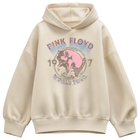 Pink Floyd - World Tour 77 - Women's Oversized Fleece Hoodie Sweatshirt