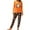 C Orange, variant on Womens Pajamas Fall Pajama Sets with Pumpkin Bat Ghost Print Long Sleeve Top and Loose Fit Pants Cozy Casual Sleepwear Women's Sleepwear Orange L