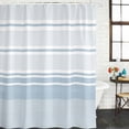 thumbnail image 2 of Blue Striped Bathroom Shower Curtains with 12 Hooks Polyester Waterproof Shower Curtain for Stalls and Bathtubs Farmhouse Pastel Stripes Minimalist Decorative Bathroom Privacy Curtain 60x72 Inches, 2 of 9