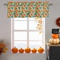 thumbnail image 6 of Fall Maple Leaf Valances for Windows, 54 x 18in, Blue Green Orange Leaves Pastoral Linen Rod Pocket Kitchen Valance Curtain Light Filtering Window Treatments for Living Room Bedroom, 1 Panel, 6 of 7