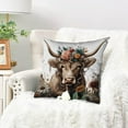 thumbnail image 5 of SLYNSHome Throw Pillow Covers,Highland Cow Decorative Pillowcase Soft Cushion Case for Living Room Bedroom Couch Bed Chair Home Decor, 5 of 7