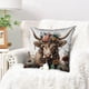 thumbnail image 5 of Herunwer Highland Cow Throw Pillow Covers Decorative Throw Pillows Cow Decor for Bedroom Decor Highland Cow Bedding Soft Flannel Fluffy Couch Pillow Covers, 5 of 6
