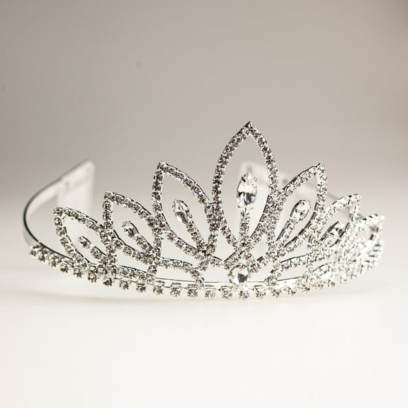 Sunnywood Rhinestone Bridal and Prom Tiara with Elegant Marquise Design