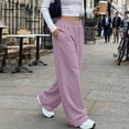 thumbnail image 6 of Hearthz Wide Leg Sweatpants Women High Waist Womens Trouser Pants Fall Soft Fleece Women Sweatpants Cotton Joggers for Women, 6 of 6