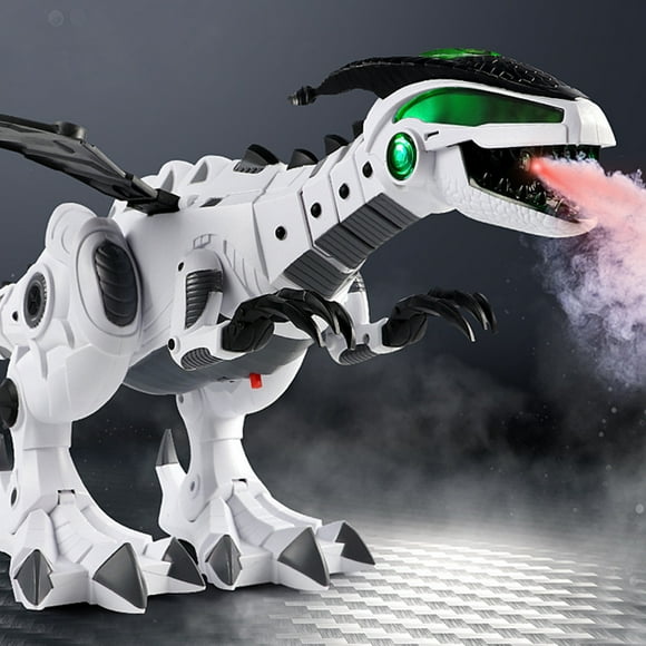 Robot rociador de niebla, juguete de dragón, dinosaurio que camina, lanza fuego, rociador de agua con luces y sonidos para niños