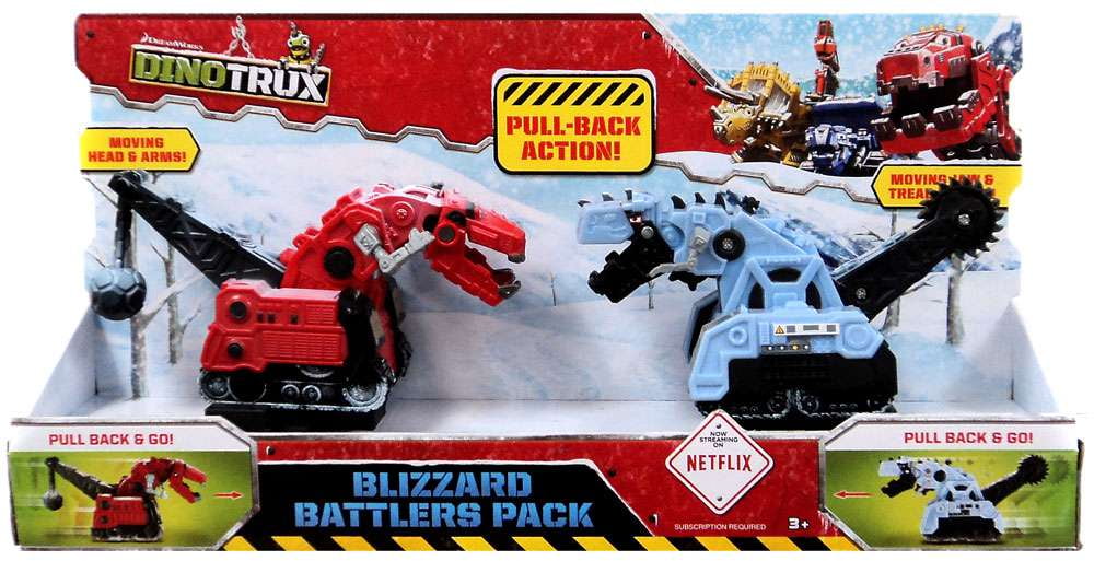 Dinotrux Blizzard Battlers Motorized Pull Back 2Pack [Ty Rux & D