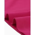 thumbnail image 5 of INSPIRE CHIC Women's Vintage Dress 3/4 Sleeves Stand Collar Office A-Line Dress M Hot Pink, 5 of 6