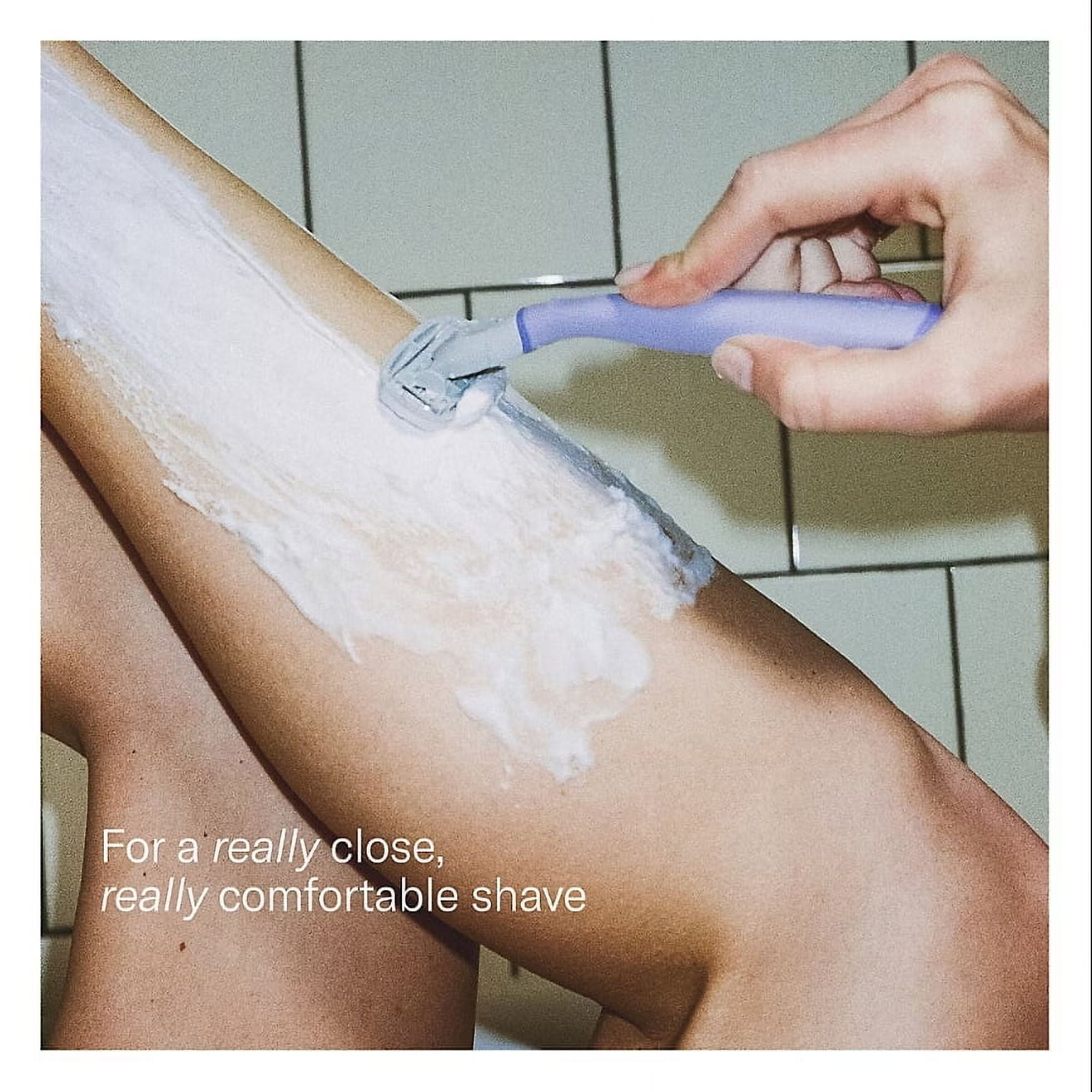 Flamingo Women's Razor Shaving Kit, 1 Handle, 11 Razor Blade Refills, 1 Shower Holder - Lilac