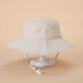 thumbnail image 2 of LOVZFMLL Infant Baby or Little Boys Girls Bucket Hat Adjustable Wide Brim Sun Protection Outdoor Beach Playing Sun Hat for Age 0-10 Years, 2 of 4