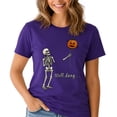 thumbnail image 2 of NH2 Creative Funny Skeleton Lost Pumpkin Balloon Halloween T-Shirt, 2 of 4