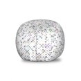 thumbnail image 1 of Modern Storage Toy Bag Chair, Basic Simple Soft Toned Minimal Round Squares Arranged on a Plain Background, Stuffed Animal Organizer Washable Bag, Large Size, Multicolor, by Ambesonne, 1 of 3