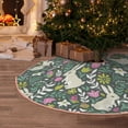 thumbnail image 6 of Daiia Retro Bunny Floral Drawing Merry Christmas Tree Skirt , Xmas Large Lace-up Tree Skirt, Santa Snowflakes Rustic Home Decorations New Year Party Farmhouse Decor-48", 6 of 7