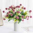 thumbnail image 3 of Zhuge 3pcs Hydrangea Artificial Flowers, Fake flowers, Flores Artificiales Para, Wedding Decor, Dark Pink, 3 of 5