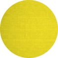 thumbnail image 1 of Ahgly Company Indoor Round Abstract Yellow Contemporary Area Rugs, 4' Round, 1 of 4