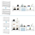 thumbnail image 3 of Bextsrack 3-Tier Stackable Shoes Rack Storage Shelf, Silver, 3 of 7