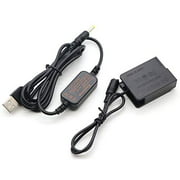 Mobile Power Bank USB Cable + DMW-DCC8 BLC12E Dummy Battery for lumix DMC GH2 GH2K GH2S G81 G85 FZ1000 FZ2000 FZ300