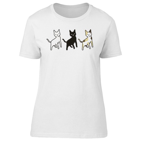 Three Cute Kitties Tee Women's -Image by Shutterstock