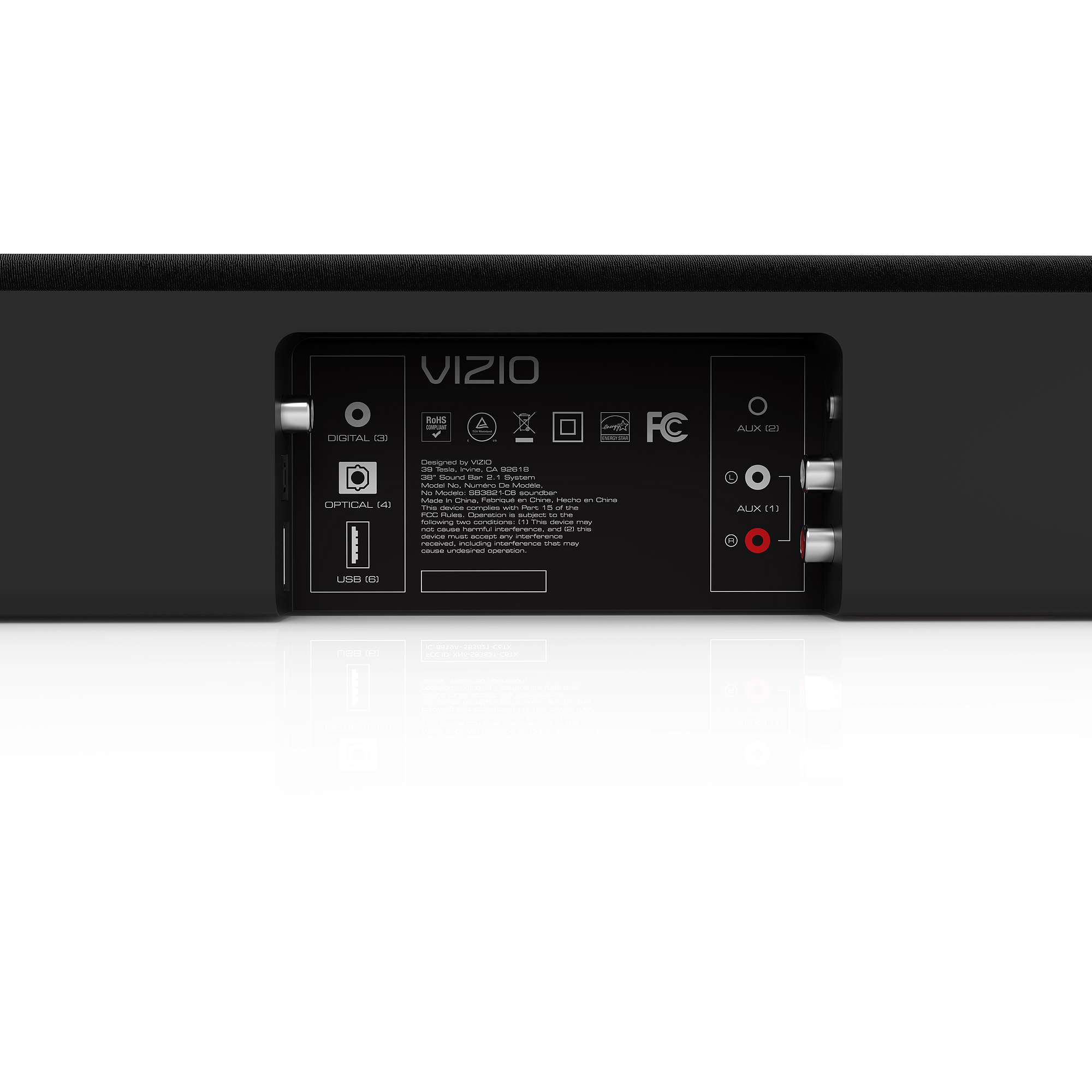 VIZIO SB3821-C6 38" 2.1 Sound Bar System - image 5 of 11