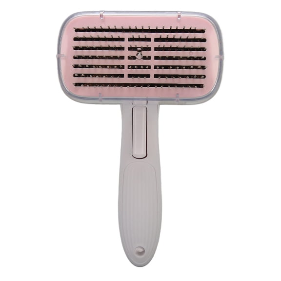 BOKYAN One‑Button Self‑Cleaning Pet Brush – Ergonomic Slicker Comb for Cats & Dogs, Gentle Massage & Easy Hair Removal