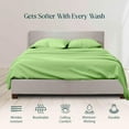 thumbnail image 3 of 500-Thread Count Pure Egyptian Cotton Sheets, RV King (72" x 80") Size Sheet Set, 4-PCs Sheet Set, RV King Size, Fits 25-30" Deep Pocket Sheets, Bed Sheets, Sage Green, 3 of 5