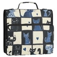thumbnail image 5 of FORMRS Zipper Binder with Shoulder Strap 2-inch Ring 500 Sheet Capacity File Bag, Black and Blue Cat, 5 of 5