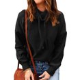 thumbnail image 2 of Blouse Décontractée pour Femmes, Blouse à Manches Longues Couleur Unie Hauts à Manches Longues Col Haut Haut Hauts de Qualité Supérieure, 2 of 5