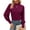 Fuchsia, variant on ZHENWEI Womens Mock Neck Puff Long Sleeve Tops Casual Loose Solid Basic T-Shirt Button Cuffs Pullovers Blouse