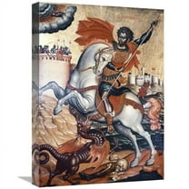 22 in. St. George Slaying the Dragon Art Print - Tzanes