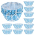 thumbnail image 1 of FUTUREORYY 100Pack Paper Baking Cups Blue Flower Heat Resistant for Muffins and Cupcakes, 1 of 8