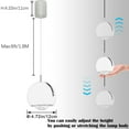 thumbnail image 4 of FSLiving 8W H-Type Track Pendant Light Retractable Lift Droplight with Aluminum Glass Shade 3500K LED Spotlight Indoor Island Light Adjustable Length for Resturant Kitchen,White - 1 Light, 4 of 9