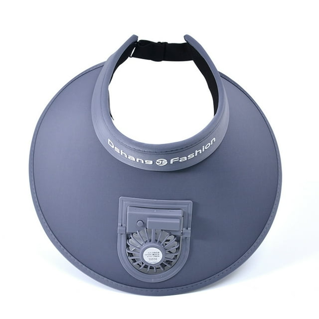 Sonducket Sombrero de moda con ventilador incorporado para protección UV y comodidad Sombrero solar con ventilador incorporado Sombrero de Sombreros Gris oscuro