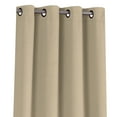 thumbnail image 2 of Regal Home Collections 100% Blackout Thermal Hotel Grommet Top Curtain Panel Pair - Linen, 84 in. Long, 2 of 6