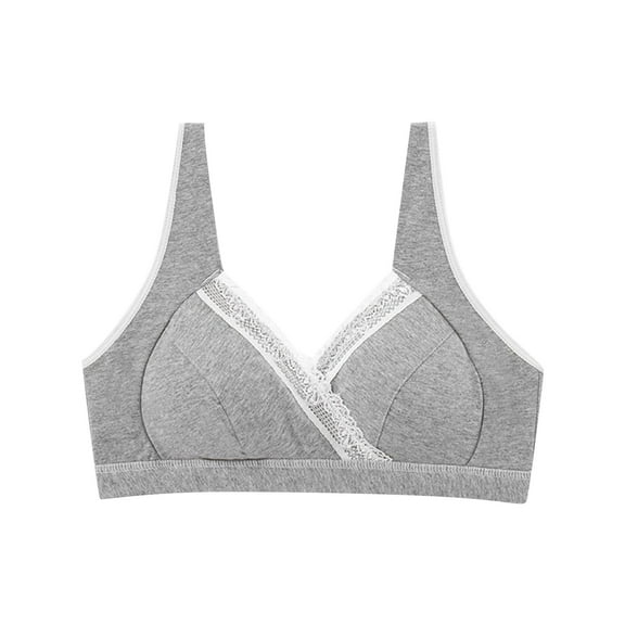 ZACPNCV Nursing Bras for Breastfeeding Seamless Comfort Maternity Bralette Wireless Pregnancy Sleep Bra with Support Gray M