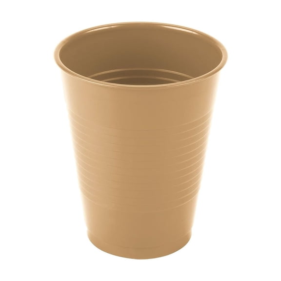 Glittering Gold Plastic Cups for 20 Guests