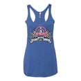 thumbnail image 2 of Wild Bobby Ford Shelby Vintage Checkered Flag Women Tri-Blend Racerback Tank Top, 2 of 6