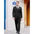 thumbnail image 5 of COOFANDY Men's 3 Piece Slim Fit Suit Set One Button Jacket Blazer Vest Pants Set Wedding Formal Prom Business Tuxedo Suits, 5 of 9