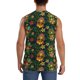 thumbnail image 4 of Balery Mask Tropical Flower Camisetas sin mangas para hombre, absorbe la humedad y protege contra el mal olor.-XX-Large, 4 of 7