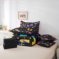 thumbnail image 6 of Feelyou Cycle Memphis Teens Bedding Comforter Set 7pcs, Abstract Lines Queen Bedding Sets, 6 of 8