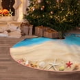 thumbnail image 4 of Salouo Boards and Beach Christmas Tree Skirt 48" Farmhouse Christmas Decorations Snowman Xmas Tree Skirt Tree Mat for Holiday Party Decor, 4 of 8