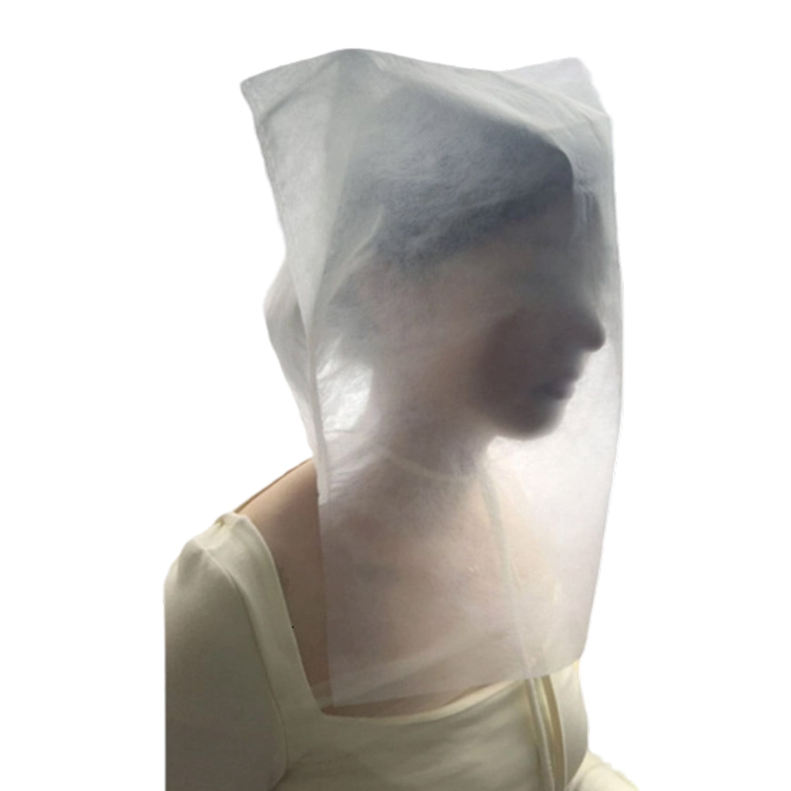 100Pcs Makeup Protector Hood Disposables Makeup Face Covers Clothing Protector Cosmetic Mask for Women Girls Dressing