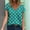 Green Summer Blouses For Women 2023, variant on ZZwxWA Short Sleeve V Neck Polka Dots Print Tops For Women Relaxed Fit Cute Blouse Fashion And Comfy Summer Pullover T-Shirt Black S