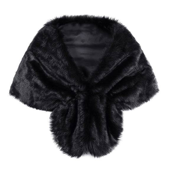 Black Scarf for Women Fashion Elegant Bridal Wedding Plush Long Shawl Stole Wrap Scarf Keep Warm Clothing Accessories Scarf on Sale Clearance