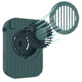 thumbnail image 4 of Ventilador de enfriamiento Recargable sin hojas Enfriador colgante para el cuello Ventilador de aire mínimo portátil ajustable, Verde oscuro Jumpingount HA005553-03, 4 of 6