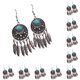 thumbnail image 1 of Sonducket 1 par de pendientes atrapasueños bohemios con flecos borla plumas oreja gotas joyería exagerada pendiente para mujeres niñas plata plata 10Conjunto, 1 of 6