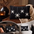 thumbnail image 5 of Halloween Spider Throw Pillow, Black/White Decorative Pillow for Couch and Bed 14" x 20", 5 of 6